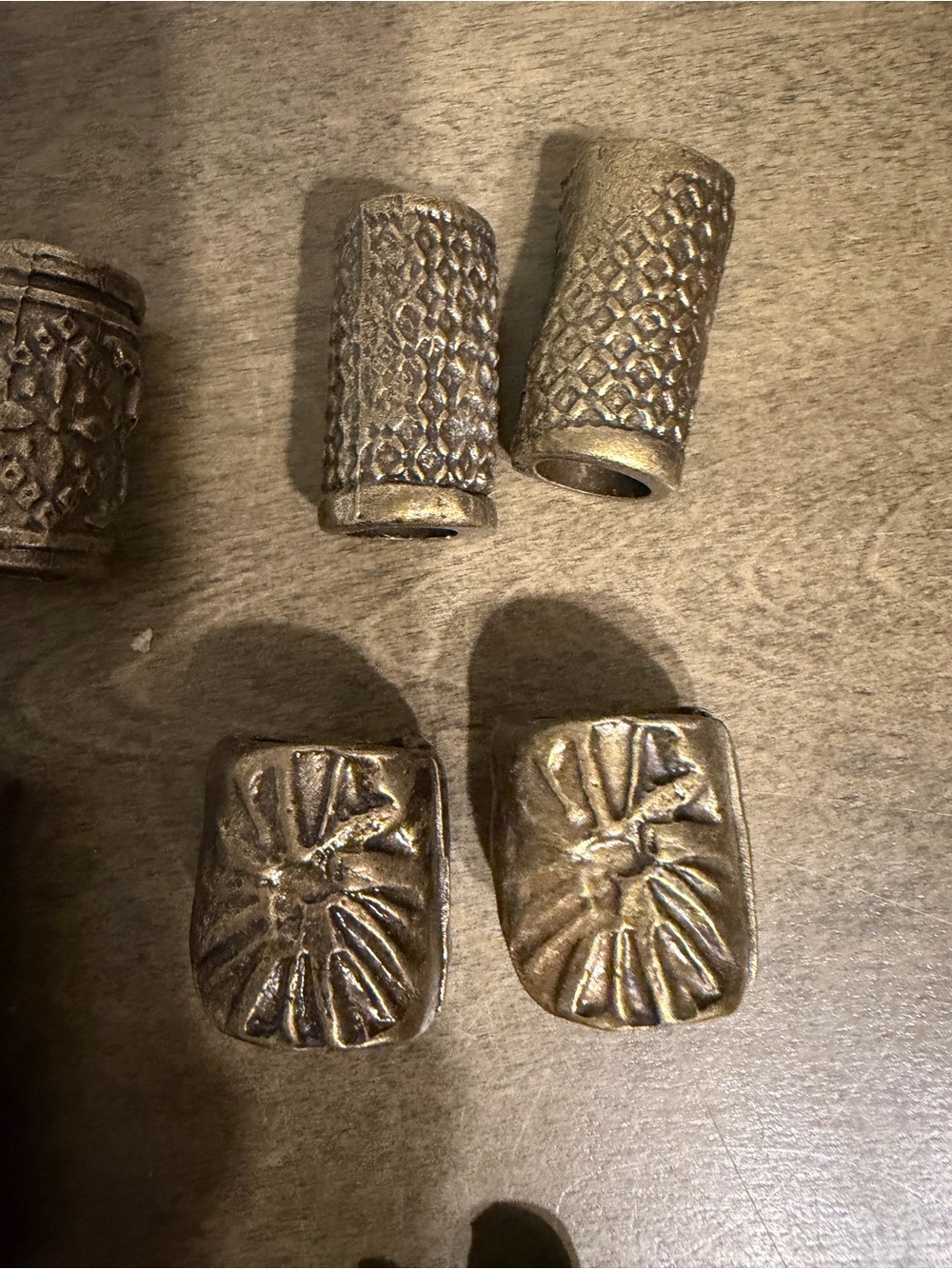 Vintage Metal Macrame Beads, Pendant, Rings Lot Of 32. Variety Of Sizes, Heavy - Picture 5 of 8